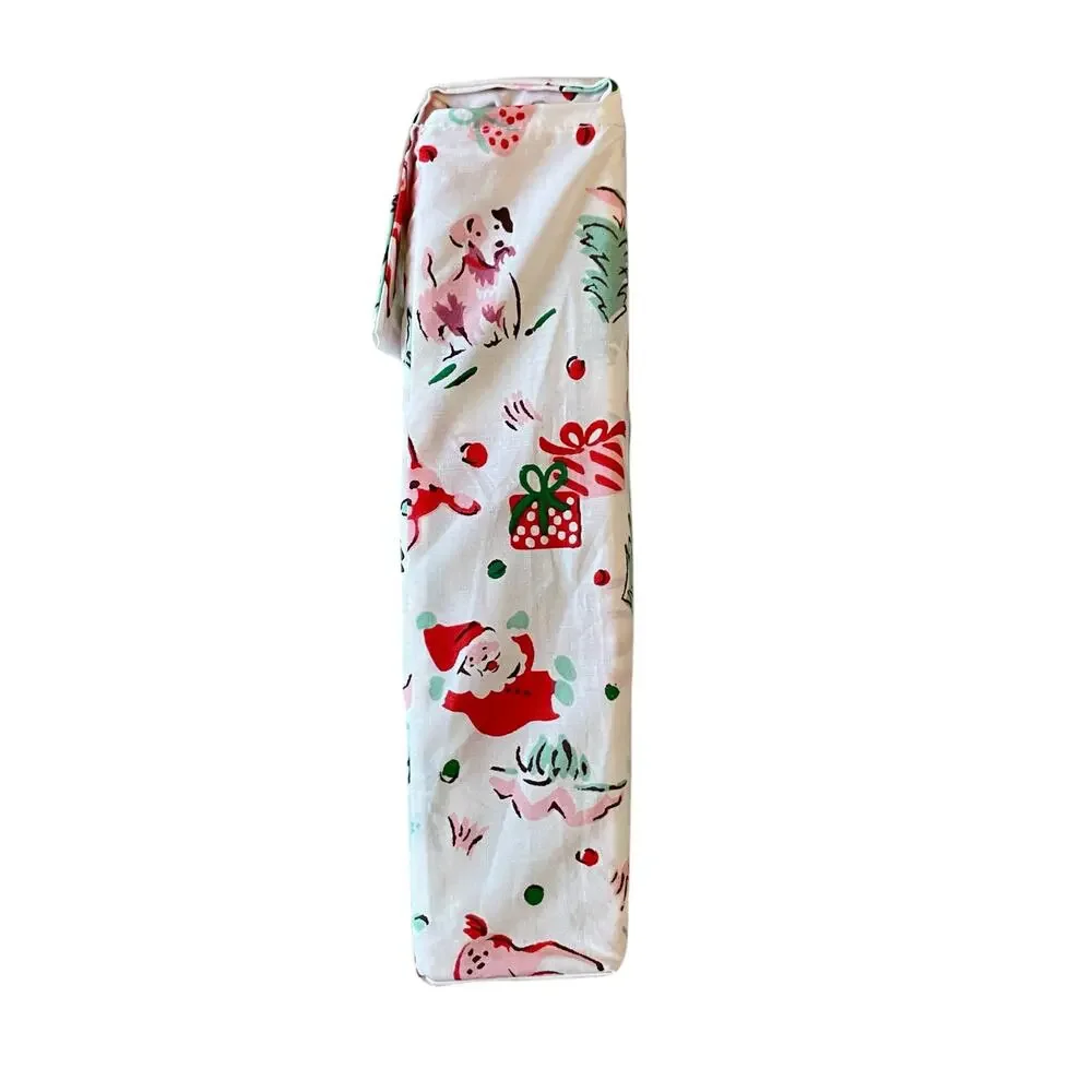 Cath Kidston London 4pc QUEEN Sheet Set Christmas Ditsy Deer Pink Cotton NEW